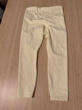 Athleta Pale Yellow High-Waist Leggings